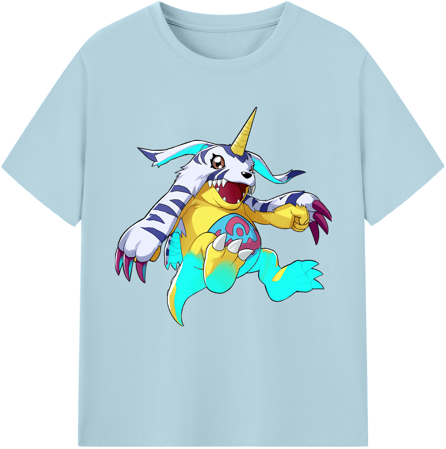 （画像用） Digimon デジタルモンスター/デジモン 綿100％半袖Tシャツ（フロントプリント）